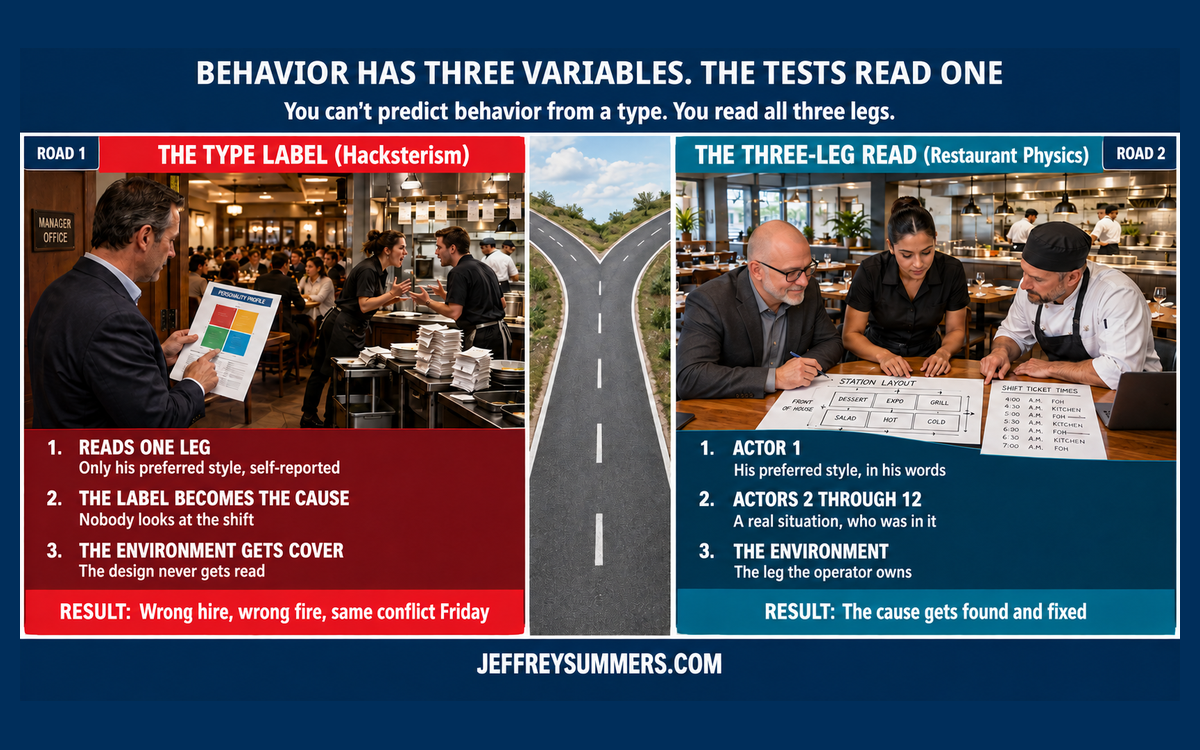 Behavior Has Three Variables. The Tests Read One